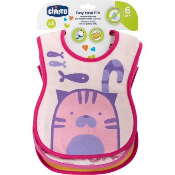 Chicco Chicco Bibs лигавник 6m+ Girl 3 бр.