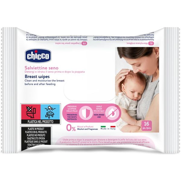 Chicco Chicco Breast Wipes мокри почистващи кърпички за гърди 16 бр.