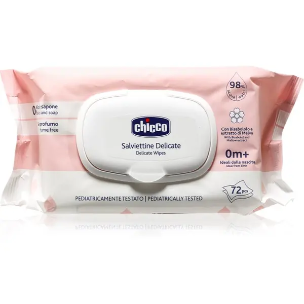 Chicco Chicco Delicate Wipes Chamomile мокри кърпички за деца с лайка 0m+ 72 бр.