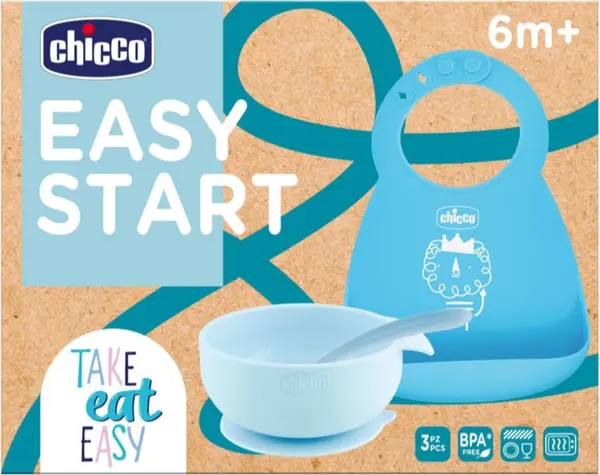Chicco Chicco Easy Start 6m+ комплект за хранене за деца Blue 1 бр.