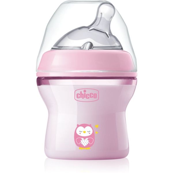 Chicco Chicco Natural Feeling Pink Girl бебешко шише 0 m+ 150 мл.