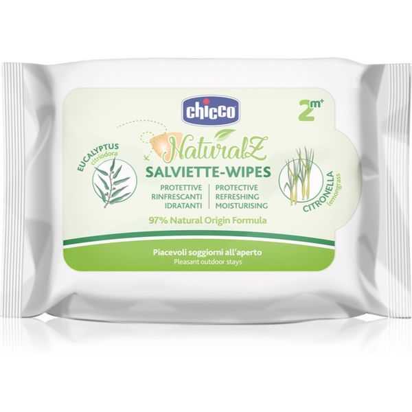 Chicco Chicco NaturalZ Protective & Refreshing Wipes кърпички против комари 2 m+ 20 бр.
