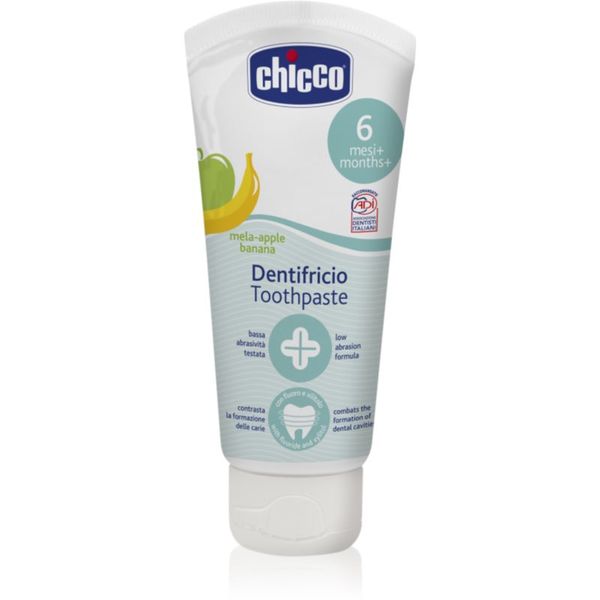 Chicco Chicco Oral Care Toothpaste паста за зъби за деца вкус Apple & Banana 6 m+ 50 мл.