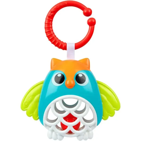 Chicco Chicco Owl Rattle контрастна играчка за окачане с дрънкалка 1 бр.
