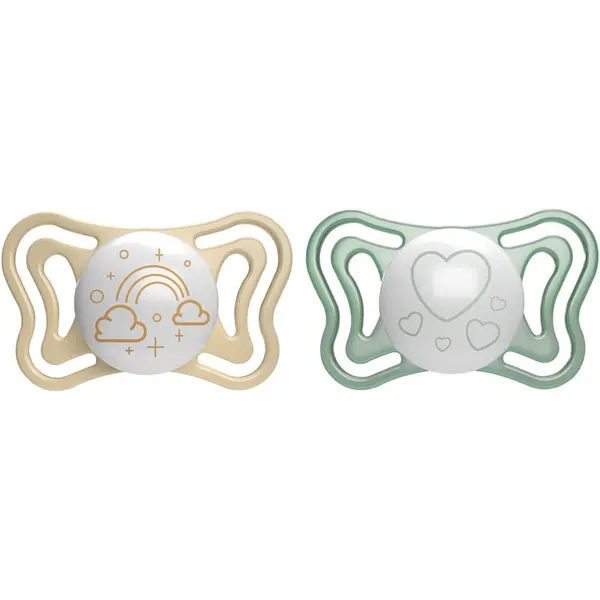 Chicco Chicco Physio Light Physio Forma Night биберон 2-6 m Gold/Green 2 бр.