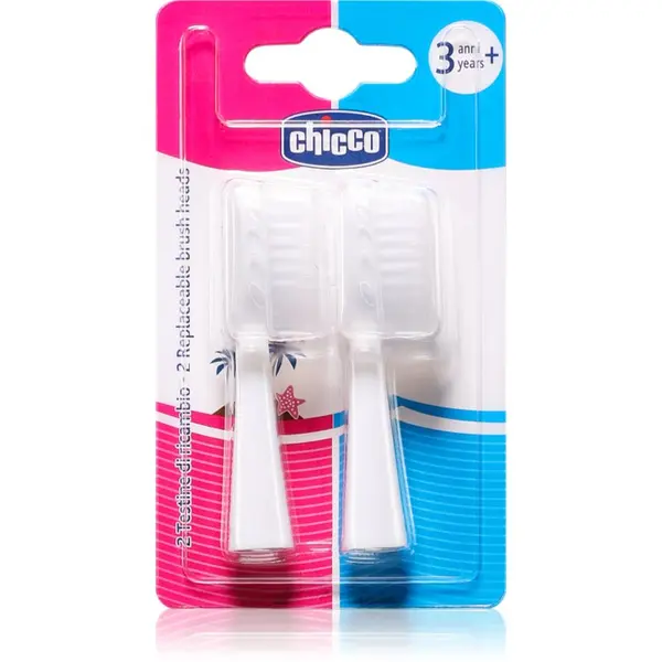 Chicco Chicco Replaceable Brush Heads 3y+ резервни глави за четка за зъби 2 бр.