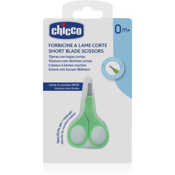 Chicco Chicco Short Blade Scissors детска ножица със закръглен връх 0 m+ 1 бр.