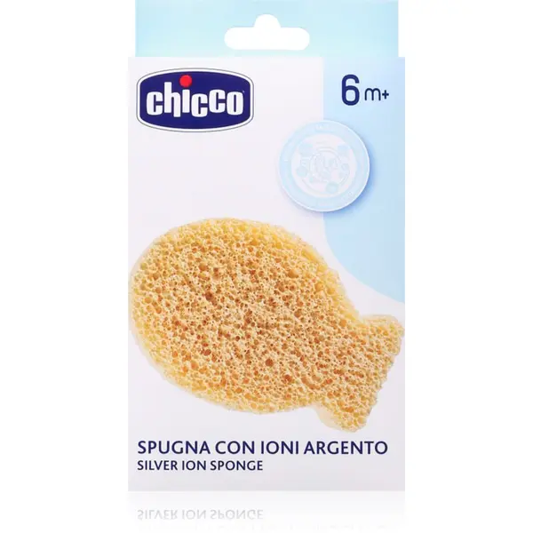 Chicco Chicco Silver Ion Sponge 6m+ детска гъба за миене със сребърни йони 1 бр.