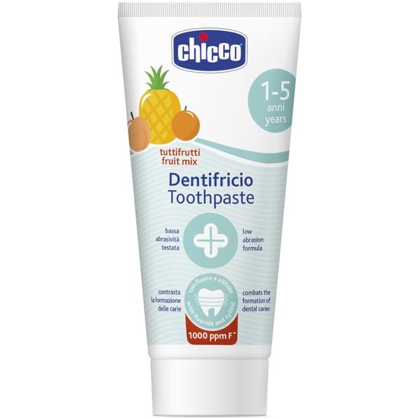 Chicco Chicco Toothpaste Fruit Mix детска паста за зъби с флуорид 1-5 y 50 мл.