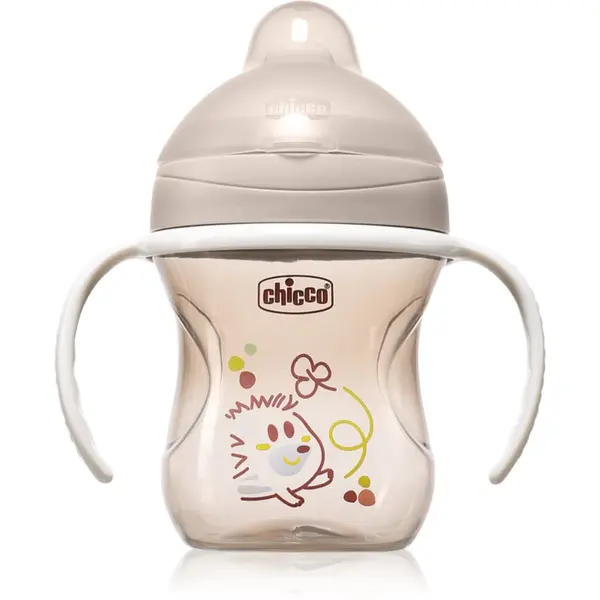 Chicco Chicco Training Cup 6m+ преходна чаша с дръжки Grey 200 мл.