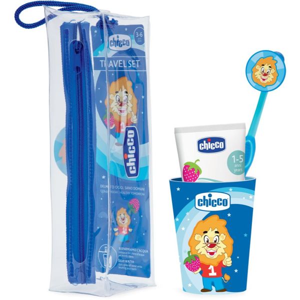 Chicco Chicco Travel Set Комплект за дентална грижа Blue 3 y+ 1 бр.