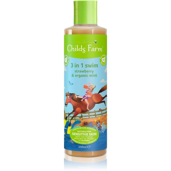 Childs Farm Childs Farm 3 in 1 Swim Strawberry & Organic Mint 3 в 1 шампоан, балсам и душ гел за деца 250 мл.