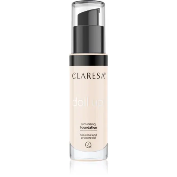 Claresa Claresa Doll Up! озаряващ фон дьо тен за естествен вид цвят 02 Light 34 гр.