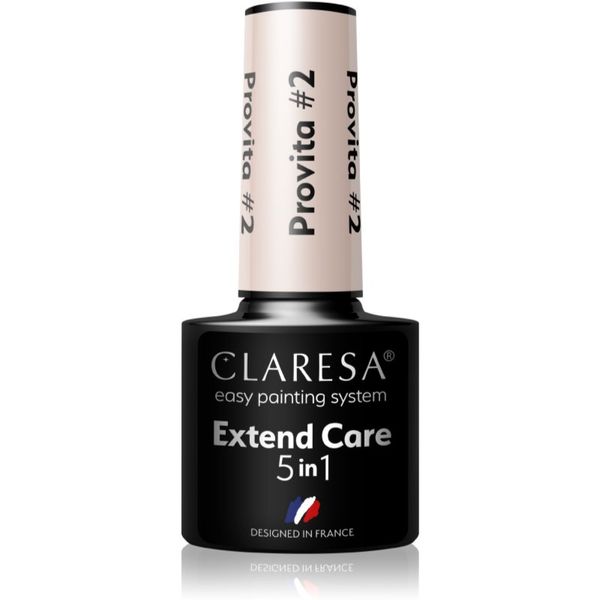 Claresa Claresa Extend Care 5 in 1 Provita основен лак за нокти с гел с регенериращ ефект цвят #2 5 гр.