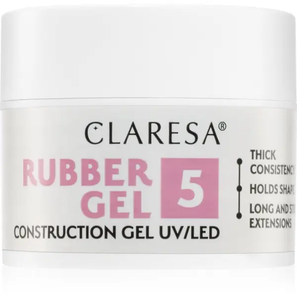Claresa Claresa Rubber Gel Construction Gel UV/LED гел-лак за удължаване на ноктите цвят 05 12 гр.