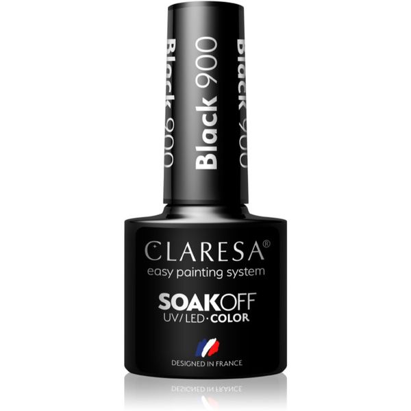 Claresa Claresa SoakOff UV/LED Color Black гел лак за нокти цвят 900 5 гр.