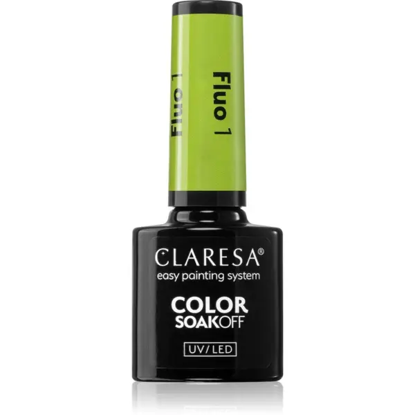 Claresa Claresa SoakOff UV/LED Color Fluo гел лак за нокти цвят 1 5 гр.