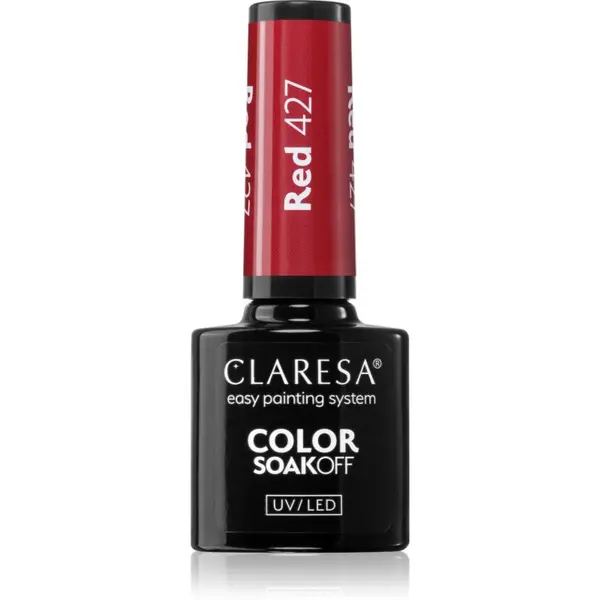 Claresa Claresa SoakOff UV/LED Color Fun Fair гел лак за нокти цвят Red 427 5 гр.
