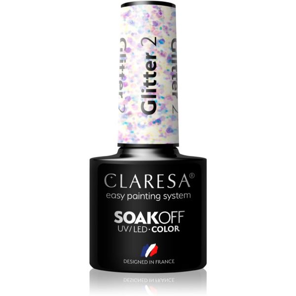 Claresa Claresa SoakOff UV/LED Color Glitter гел лак за нокти цвят 2 5 гр.
