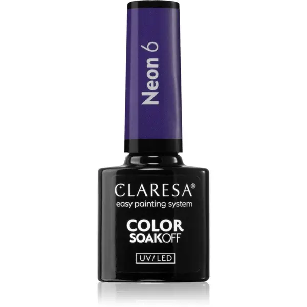 Claresa Claresa SoakOff UV/LED Color Neon гел лак за нокти цвят 6 5 гр.