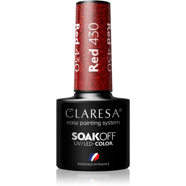 Claresa Claresa SoakOff UV/LED Color Rainbow Explosion гел лак за нокти цвят Red 430 5 гр.
