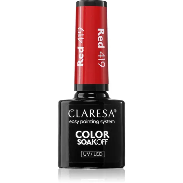 Claresa Claresa SoakOff UV/LED Color Warm Feelings гел лак за нокти цвят Red 419 5 гр.