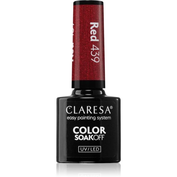 Claresa Claresa SoakOff UV/LED Color Warm Feelings гел лак за нокти цвят Red 439 5 гр.