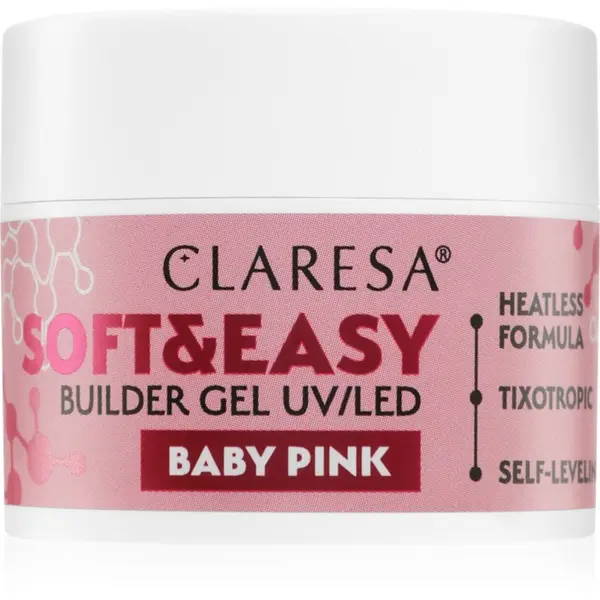 Claresa Claresa Soft&Easy Builder Gel основно гел покритие за нокти цвят Baby Pink 12 гр.