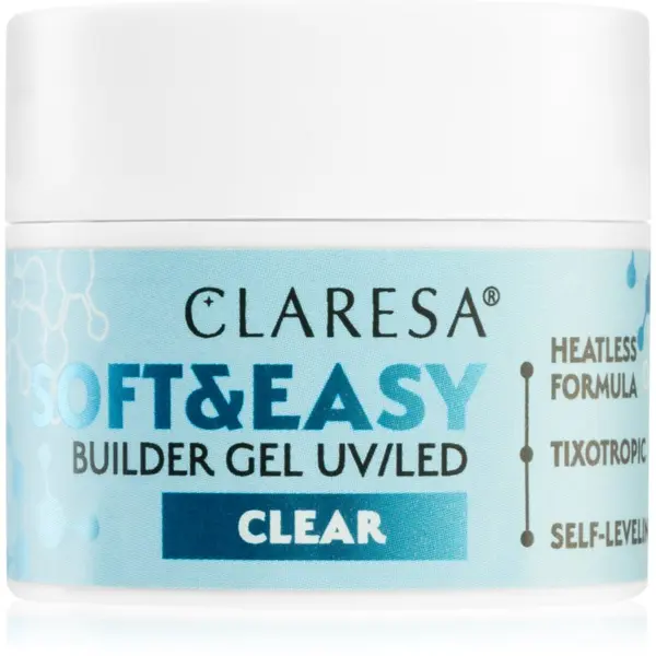 Claresa Claresa Soft&Easy Builder Gel основно гел покритие за нокти цвят Clear 12 гр.