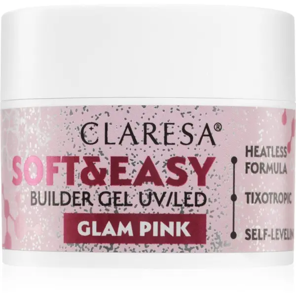 Claresa Claresa Soft&Easy Builder Gel основно гел покритие за нокти цвят Glam Pink 12 гр.