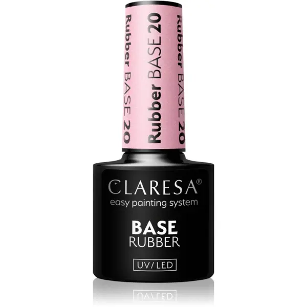 Claresa Claresa UV/LED Base Rubber основен лак за нокти с гел цвят 20 5 гр.