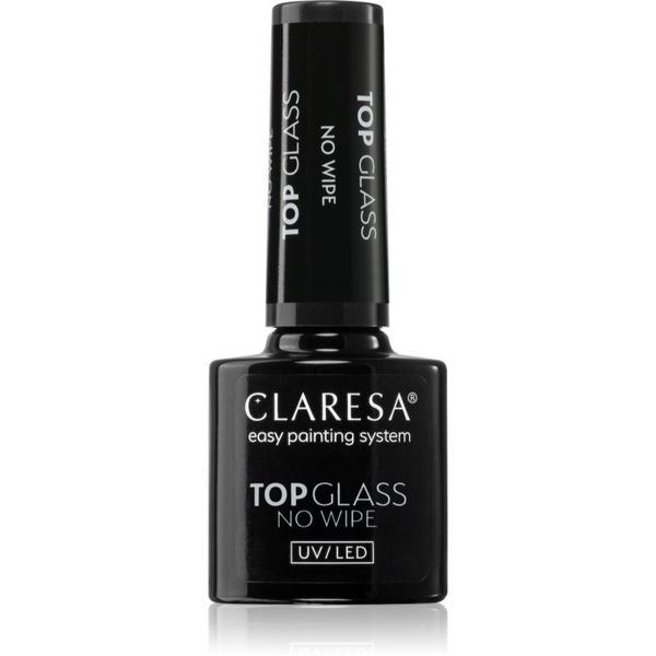 Claresa Claresa UV/LED Top Glass No Wipe топ лак за защита и блясък без лепкавост 5 гр.