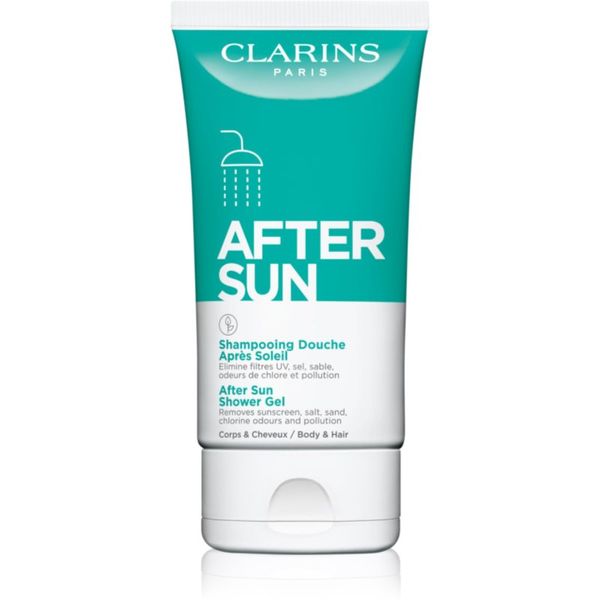 Clarins Clarins After Sun Shower Gel душ гел за тяло и коса след слънчеви бани 150 мл.