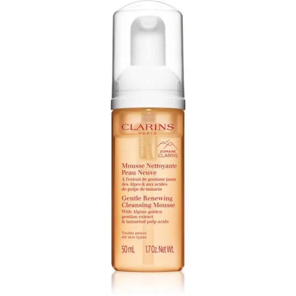 Clarins Clarins Cleansing Gentle Renewing Cleansing Mousse нежна почистваща пяна за всички типове кожа на лицето 50 мл.