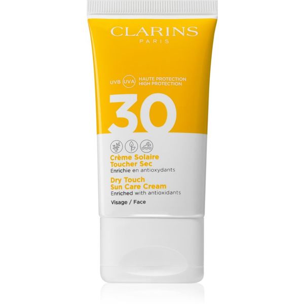 Clarins Clarins Dry Touch Sun Care Cream слънцезащитен крем за лице SPF 30 50 мл.