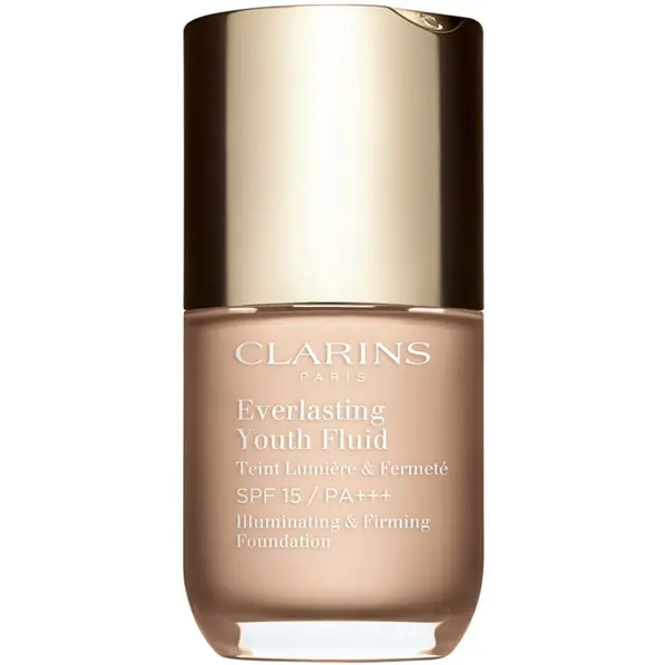 Clarins Clarins Everlasting Youth Fluid Foundation озаряващ фон дьо тен SPF 15 цвят 100 Lily 30 мл.