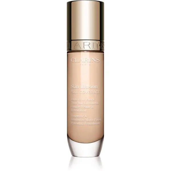 Clarins Clarins Skin Illusion Hydrating Foundation високо покривен фон дьо тен цвят 100.5W 30 мл.