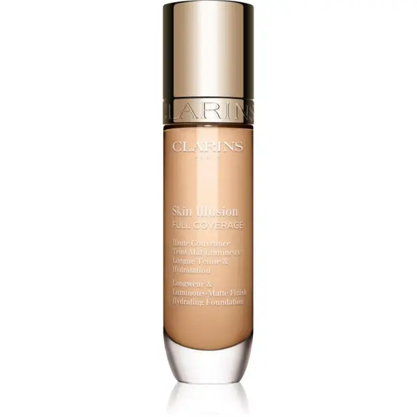 Clarins Clarins Skin Illusion Hydrating Foundation високо покривен фон дьо тен цвят 105N 30 мл.