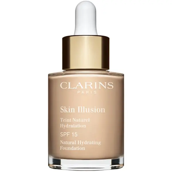 Clarins Clarins Skin Illusion Natural Hydrating Foundation озаряващ хидратиращ фон дьо тен SPF 15 цвят 105N Nude 30 мл.