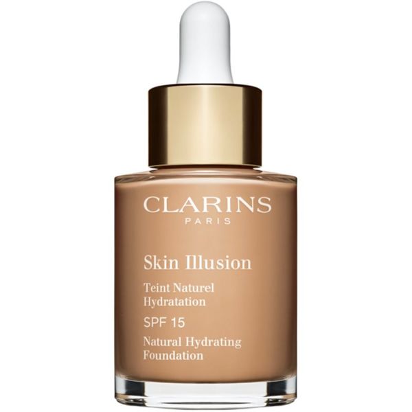 Clarins Clarins Skin Illusion Natural Hydrating Foundation озаряващ хидратиращ фон дьо тен SPF 15 цвят 108,5W Cashew 30 мл.