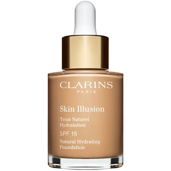 Clarins Clarins Skin Illusion Natural Hydrating Foundation озаряващ хидратиращ фон дьо тен SPF 15 цвят 110N Honey 30 мл.