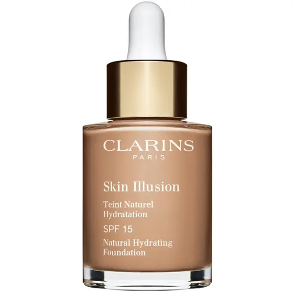 Clarins Clarins Skin Illusion Natural Hydrating Foundation озаряващ хидратиращ фон дьо тен SPF 15 цвят 112C Amber 30 мл.