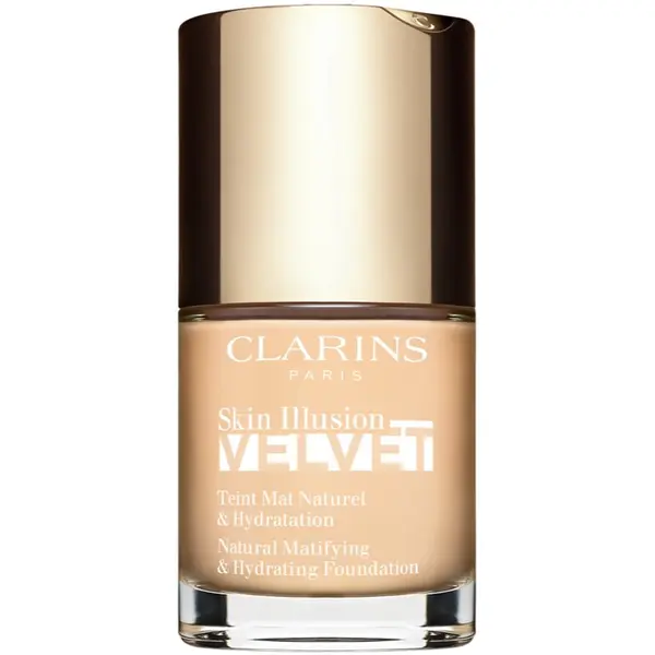 Clarins Clarins Skin Illusion Velvet течен фон дьо тен с матов завършек с подхранващ ефект цвят 100.3N 30 мл.