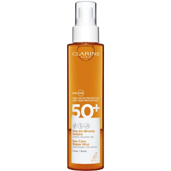Clarins Clarins Sun Care Water Mist прозрачна мъбла за слънчеви бани SPF 50+ 150 мл.