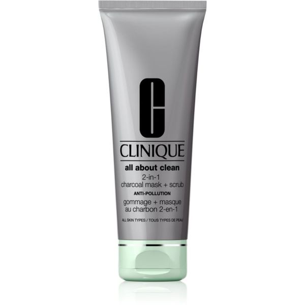 Clinique Clinique All About Clean 2-in-1 Charcoal Mask + Scrub почистваща маска за лице 100 мл.