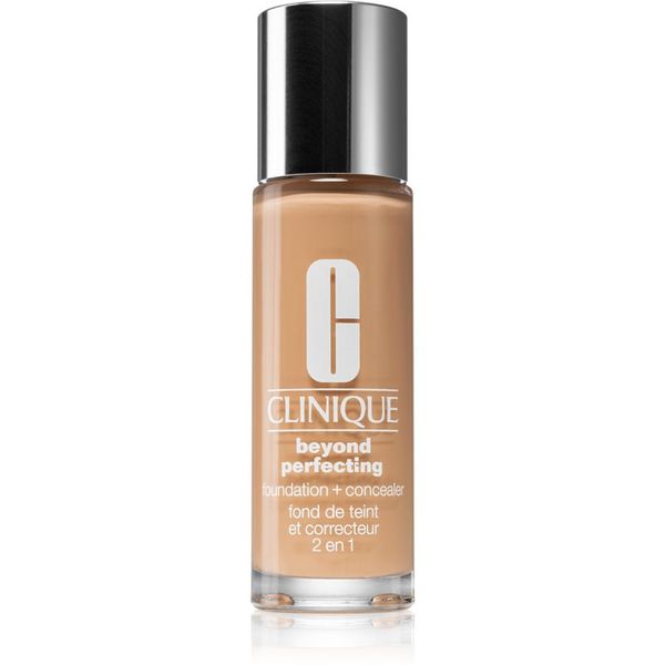 Clinique Clinique Beyond Perfecting™ Foundation + Concealer грим и коректор 2 в 1 цвят 07 Cream Chamois 30 мл.