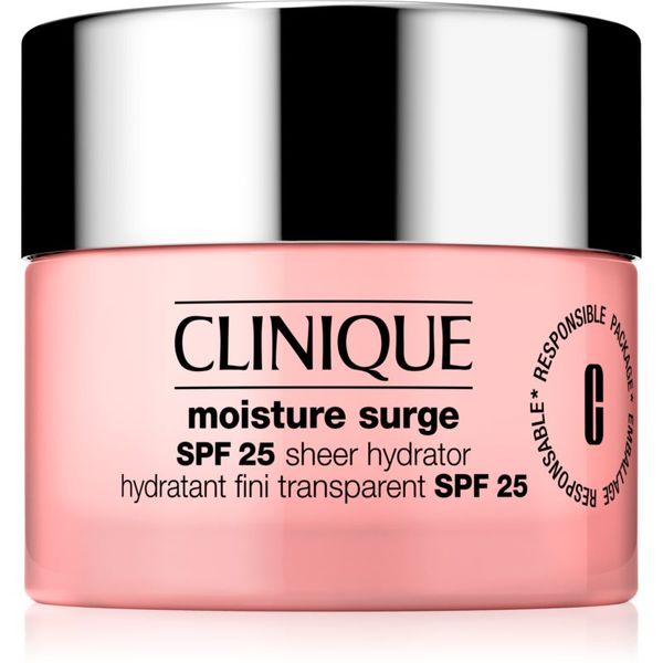 Clinique Clinique Moisture Surge™ SPF 25 Sheer Hydrator дневен успокояващ и хидратиращ крем SPF 25 30 мл.