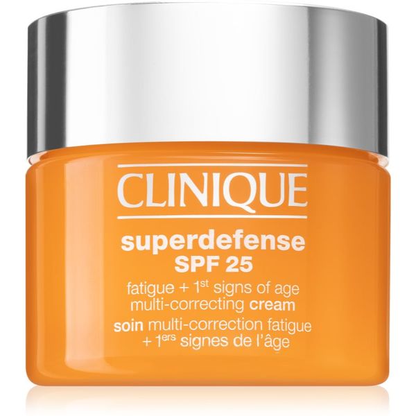 Clinique Clinique Superdefense™ SPF 25 Fatigue + 1st Signs Of Age Multi-Correcting Cream крем против първи белези на стареене за смесена и мазна кожа SPF 25 50