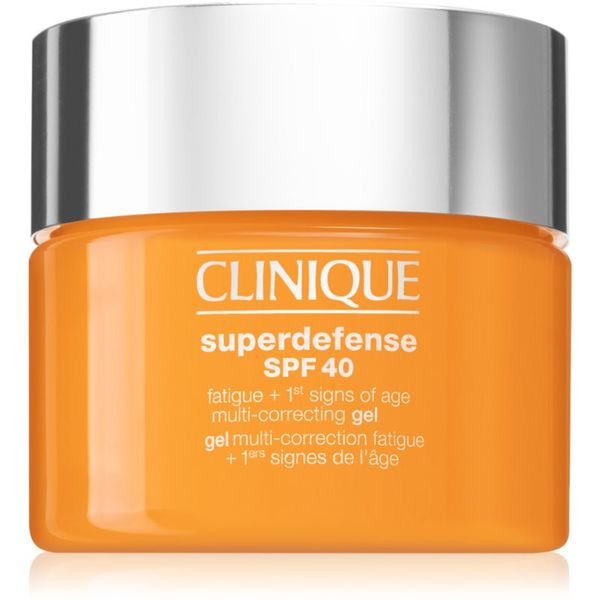 Clinique Clinique Superdefense™ SPF 40 Fatigue + 1st Signs of Age Multi Correcting Gel хидратиращ гел против първите признаци на стареене на кожата SPF 40 30 м