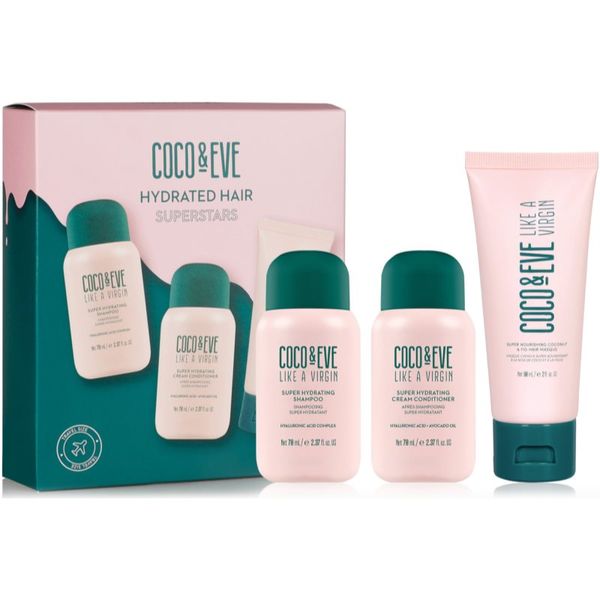 Coco & Eve Coco & Eve Like A Virgin Hydrated Hair Superstars комплект за пътуване (за блясък и мекота на косата)